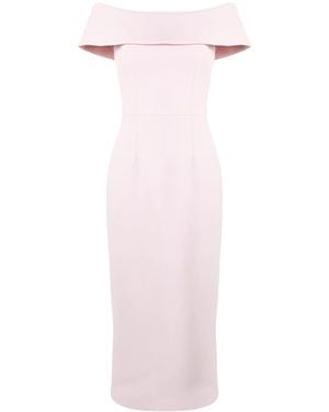 Rebecca Vallance Off-Shoulder Fitted Dress - Pink