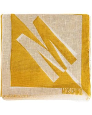 Moschino Frindged-Edge Scarf - Yellow