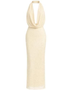 Bardot Nola Cowl-Neck Maxi Dress - White