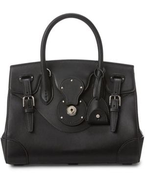 Ralph Lauren Sac Cabas Ricky En Cuir - Noir