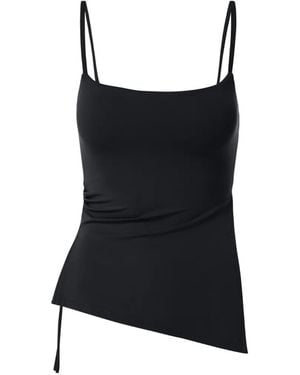 AMADAWEAR Mira Asymmetric Tank Top - Black