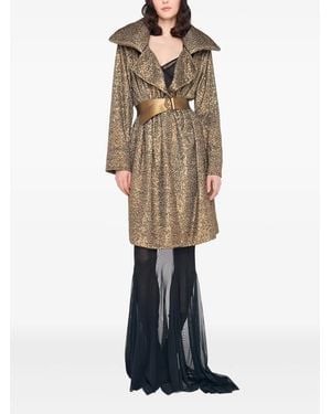 Norma Kamali Double-Breasted Belted Coat - White