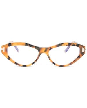Tom Ford Brille Mit Cat-Eye-Gestell - Braun