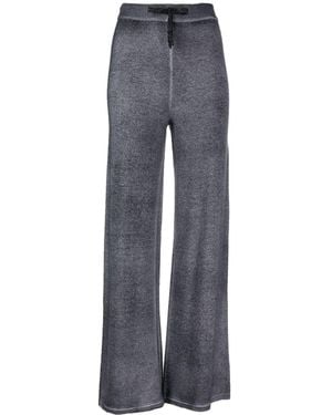 Avant Toi Washed-Finish Wide-Leg Trousers - Blue