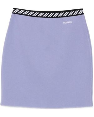 Versace Athletic Graphic Trims Knit Skirt Powder Lilac - Purple
