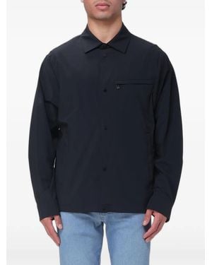 ARMANI EXCHANGE Zip-Pocket Overshirt - Blue