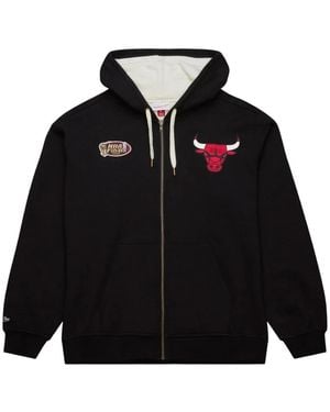 Mitchell & Ness Chicago Bulls Playoff Win 2.0 Zip-Up Hoodie - Black