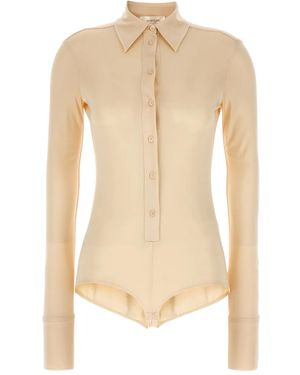 Sportmax Pera Button-Fastening Bodysuit - Natural