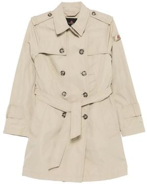 Peuterey Knude Button Belted Coat - Natural