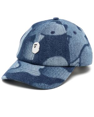 A Bathing Ape ロゴ キャップ - ブルー