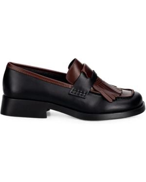Camper Twins Kiltie Loafers - Black