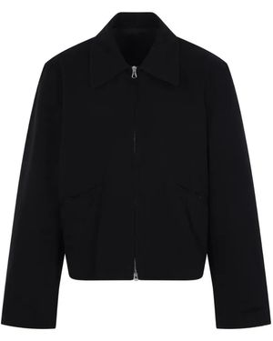 SALON C. LUNDMAN Zip-Up Cotton Jacket - Black