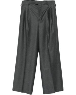 Ami Paris Pleated Tab Trousers - Grey