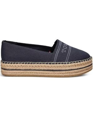 Tommy Hilfiger Espadrille-Slip-On-Sneakers mit Plateau - Blau