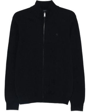 Hackett Zipped Knitted Cardigan - Black