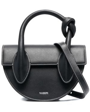 Yuzefi Pretzel Mini Tote Bag - Black