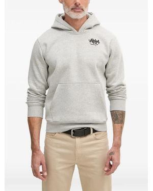 Alpha Industries Alpha Signature Logo-Print Pouch-Pocket Hoodie - Grey