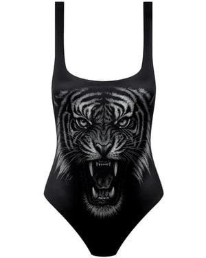 Maison Close Tiger Safari Swimsuit - Black