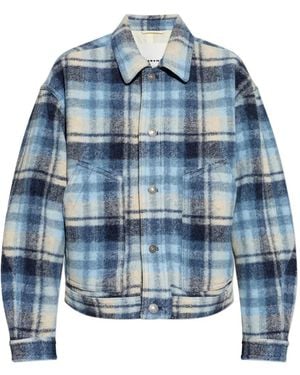 Isabel Marant Forest Plaid Jacket - Blue
