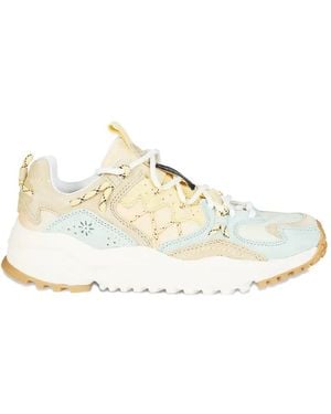 Flower Mountain Yamabushi Paneled Sneakers - White