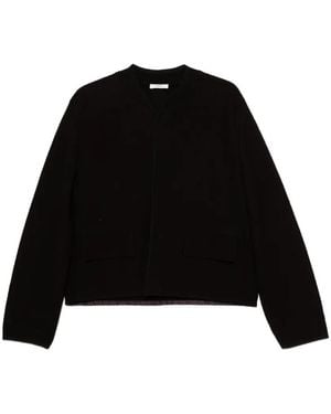 Rier Felted Collarless Jacket - Black