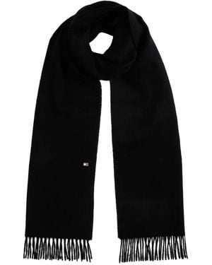 Tommy Hilfiger Fringed Scarf - Black