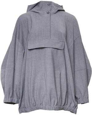 Enfold Chaqueta Con Solapa Y Capucha - Gris