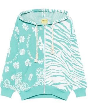 Al Ain Animalier Floral Cardigan - Blue