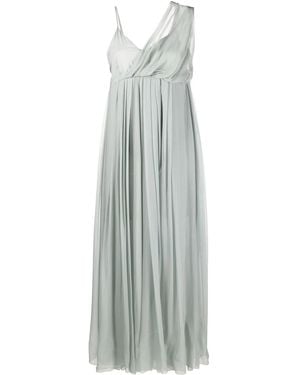 Erika Cavallini Semi Couture Draped-Detail One-Shoulder Dress - Green