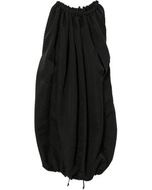 Comme des Garçons Textured Gathered Dress - Black