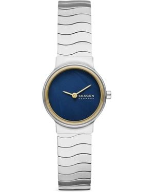 Skagen Freja Lille Wavy-Strap 26Mm Watch - Blue
