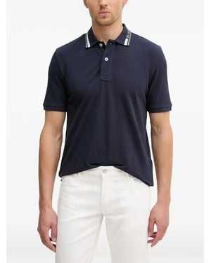 Blauer Logo-Patch Short-Sleeve Polo Shirt - Blue