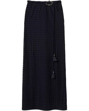 Twinset Knitted Maxi Skirt - Blue