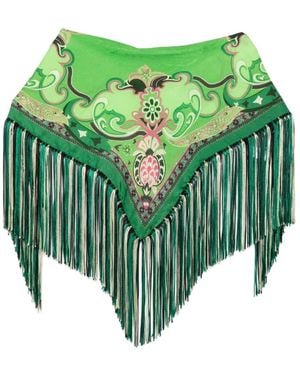 Etro Foulard With Fringe 70X70 - Green