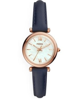 Fossil Carlie Mini 28Mm Watch - Blue