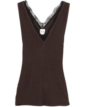 Nanushka Siara V-Neck Tank Top - Brown