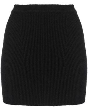 Wardrobe NYC Ribbed-Knit Mini Skirt - Black