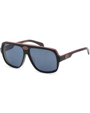 Bugatti Lunettes De Soleil Géométriques À Plaque Logo - Blue
