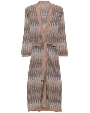 D.exterior Geometrisch Gemusterter Cardigan - Natur