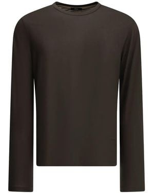 Herno Logo-Embroidered Crew-Neck Jumper - Black