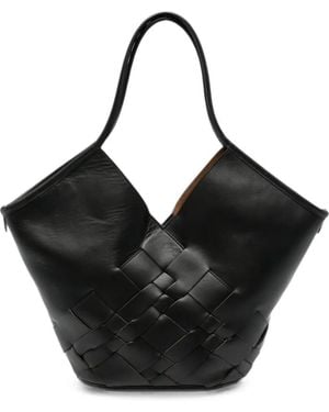 Hereu Coloma Leather Shoulder Bag - Black