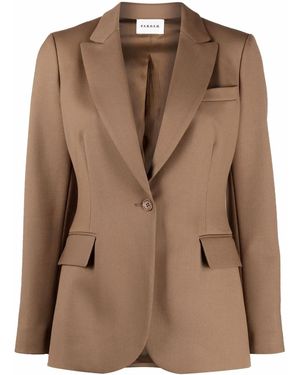 P.A.R.O.S.H. Single-Breasted Tailored Blazer - Brown