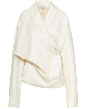 TOTEME Asymmetric wrap shirt - Weiß