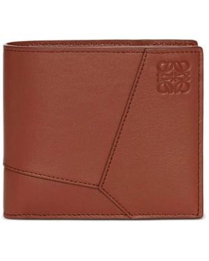 Loewe Cartera Puzzle con logo en relieve - Marrón