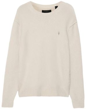 AllSaints Statten Wool-Blend Ramskull Jumper - Natural