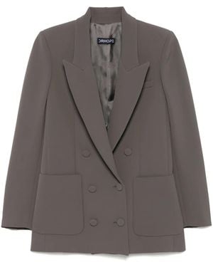DR. HOPE Double-Breasted Blazer - Grey