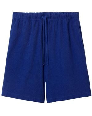 Burberry Ekd-Print Towelled Shorts - Blue
