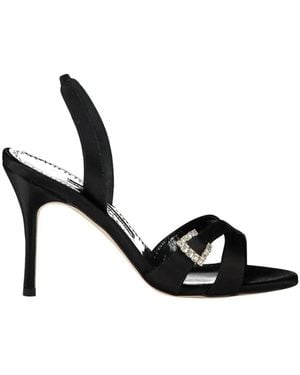 Manolo Blahnik Sandali Ramisli Fabio 90Mm - Nero