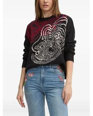 Desigual クルーネック セーター - ブラック