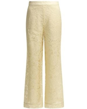 Zimmermann Carousel Floral-Lace Trousers - White